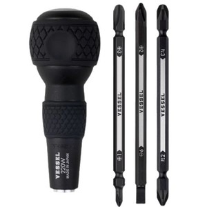 Vessel 220W-3 <b>Screwdriver</b> <b>Bit</b> <b>Set</b> Phillips Flathead Industrial Grade Japan Made - Product Image 1