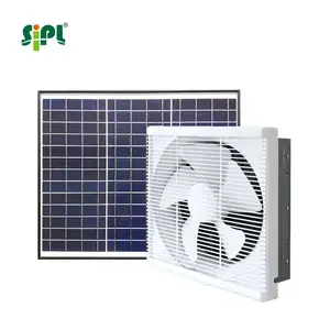 Solar Wall Fan Green Home Appliance 10'' 30W Energy Saving Solar Powered Wall Mounted Kitchen Exhaust Fan For Home / Garage