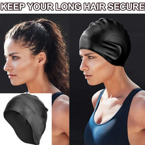 Silicone <strong>Swimming</strong> Cap for Long Hair Women's Waterproof Swim Caps <strong>Ladies</strong> Diving Hood <strong>Hat</strong> for Kids Garras Natacion Casquette - Product Image 4