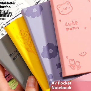 A7 Mini cuaderno de libro de palabras lindo grueso PU cuero suave cubierta Correa diseño impreso para enfermeras equipaje de mano con costura de hilo - Product Image 1