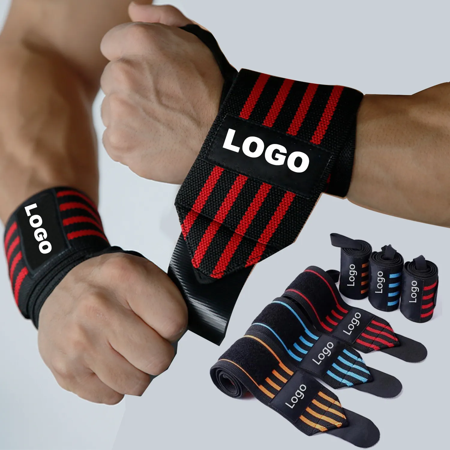 Bracelets élastiques de sport réglables et personnalisés, Support de poignet pour l'haltérophilie