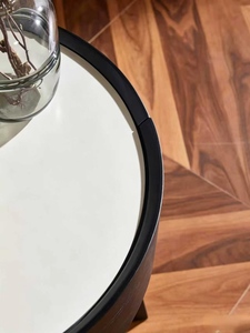 Italian Minimalist <b>Round</b> <b>Bedside</b> <b>Table</b> Nordic Style Bedroom Nightstand Living Room Corner Side Cabinet - Product Image 4