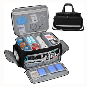 Sac médical imperméable léger en polyester avec compartiments amovibles pour le stockage des premiers secours, idéal pour les ambulances, les infirmières, les thérapeutes et les soignants à domicile - Product Image 1