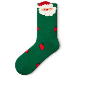 Calcetines Navideños Personalizados para Mujer, Calcetines Divertidos con Diseño de Santa Claus, Paquetes Múltiples con Logotipo en la Parte Inferior, Medias Personalizadas para las Fiestas - Product Image 2