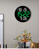 Orologio da Parete LED di Lusso con Display a Due Colori, Temperatura, Umidità, Calendario, Grande Schermo, Timer e Sveglia Digitale