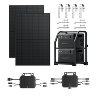 Kit de système solaire compact pour balcon 350W/450W/550W avec batterie micro-onduleur 800W Installation de bricolage certifiée UE économies d'énergie