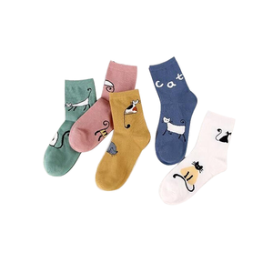 Crew Spandex Nylon Cotton Womens <b>Socks</b> Taiwan Made Eco-Friendly Stylish Comfort Daily Mid-Calf <b>Socks</b> - Product Image 1