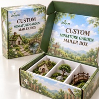 Boîte d'expédition personnalisée pour jardin miniature, emballage en papier brillant, carton pliable pour les commandes par abonnement e-commerce