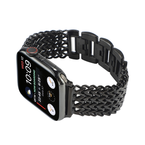 Correa de Reloj de Cadena de Metal de Lujo para <span class=keywords><strong>Apple</strong></span> <span class=keywords><strong>Watch</strong></span> Series 7 <span class=keywords><strong>6</strong></span>, Correas de <span class=keywords><strong>Acero</strong></span> <span class=keywords><strong>Inoxidable</strong></span> para IWatch de 41 mm y 45 mm - Product Image 2