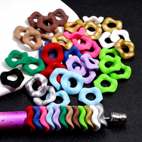 Perles à bords ondulés de 16 mm pour la fabrication de bijoux DIY, accessoires pour stylo à enfiler
