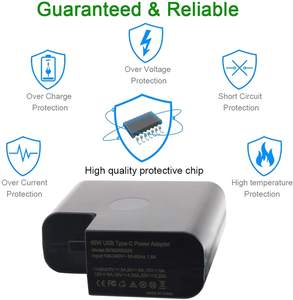 Hot 45W 65W 90W <span class=keywords><strong>Chargeur</strong></span> AC à DC Type C Adaptateur de bureau à large compatibilité avec <span class=keywords><strong>chargeur</strong></span> mural de puissance de sortie <span class=keywords><strong>61W</strong></span> - Product Image 5