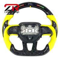 Volant en fibre de carbone forgé sur mesure pour Dodge Charger Challenger SRT Hellcat 2014-2023 pour Jeep Grand Cherokee Trackhawk