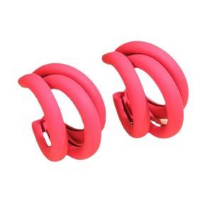 Pendientes de moda de oreja de tres anillos de gran tamaño escalonados simples de verano coreanos japoneses - Product Image 5