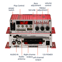 Lecteur MP3 numérique haute puissance avec amplificateur de puissance mini USB BT 12V Modèle d'explosion transfrontalier pour voiture et maison Fabriqué en métal