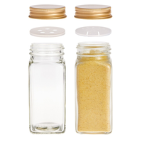 Vente en gros de pots à épices en verre de 4 oz (120 ml), flacons vides pour assaisonnements, contenants à épices en verre avec couvercles à secouer, Frascos De Especias