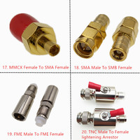 Gran oferta, adaptador de antena de Base hembra RP, conector inverso de orificio de soldadura de Base Rf recta