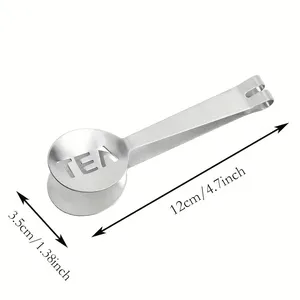 Teabag Tong Strainer Holder Spoon Shaped <strong>Tea</strong> <strong>Bag</strong> <strong>Squeezer</strong>/Holder Gadget, Round Stainless Steel Kitchen Bar - Product Image 6