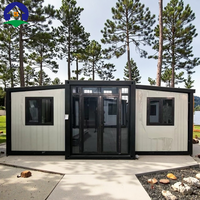Villa Modulaire Conteneurisée Préfabriquée en Acier de 20 pieds, Pliable et Extensible, avec Chambre et Salon, Idéale pour Usage Commercial