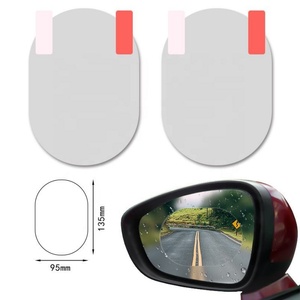 2 pièces Film transparent pour rétroviseur de voiture Film protecteur pour rétroviseur de voiture Imperméable Anti-buée Autocollant de voiture - Product Image 5