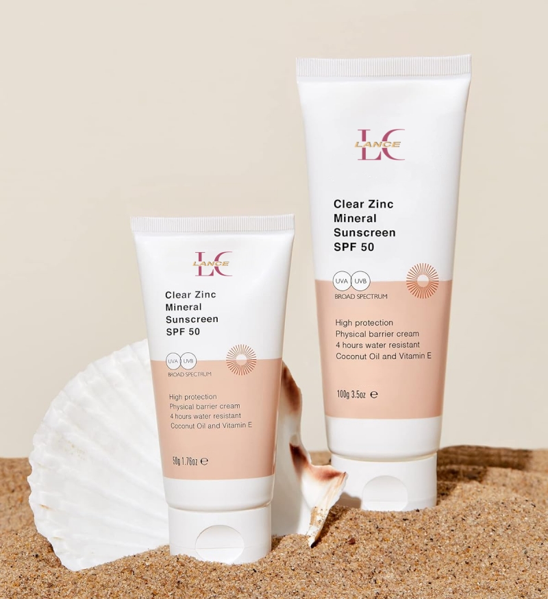 Spf50 Zinc Oxide khoáng Kem chống nắng Vegan mặt cơ thể da rào cản vật lý UVA UVB phổ rộng khoáng Kem chống nắng