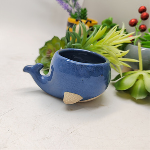 <span class=keywords><strong>Pot</strong></span> de jardinière succulente en céramique, fait à la main, fleur d'orchidée, <span class=keywords><strong>baleine</strong></span> bleue, bonsaï, cactus, Offre Spéciale - Product Image 6