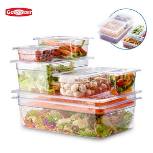 Contenedor Gastronorm <span class=keywords><strong>de</strong></span> Policarbonato Transparente <span class=keywords><strong>de</strong></span> Grado Alimenticio con Tapa, Apilable, para Restaurantes, Cocinas y Buffets - Product Image 1