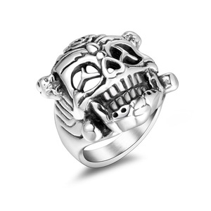 Men's Stainless Steel <b>Skull</b> <b>Ring</b> Animal Shape Fashion Jewelry Gift SA747 - Product Image 1