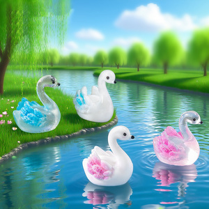 Mini Cisnes de Resina, Adornos para Jardín de Hadas, Figuras Decorativas, Micro Paisaje DIY, Decoración de Musgo, Adornos para Pasteles, Decoración para Macetas y Hogar - Product Image 3