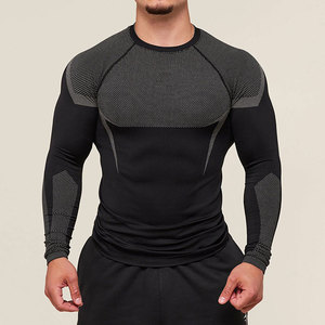 T-Shirt da Uomo Aderente, Top per Palestra, Corsa, Traspirante, <span class=keywords><strong>Maglietta</strong></span> per Allenamento, Sport all'Aperto, Manica Lunga - Product Image 1