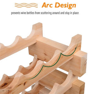 Porte-bouteilles en bois DB Wood, capacité 24 bouteilles, style industriel, pour bar à domicile - Product Image 2