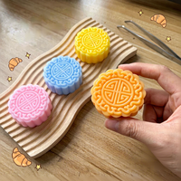 Jouet Squishy Kawaii en forme de Gâteau de Lune, en TPR souple et extensible, à remontée lente, anti-stress, simulation alimentaire mignonne, cadeau pour enfants