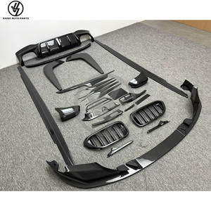 Nuevos kits de carrocería de conversión para coche de fibra de carbono seca con acabado brillante y tejido de sarga para la Serie 5 F90 M5: difusor, alerón, cubierta de espejo y faldones laterales - Product Image 5