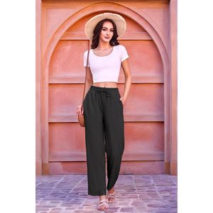 Conjunto de pantalones cortos de dos piezas de lino informal de verano para mujer 2025, ajuste holgado por encima de la rodilla, talla XS, MOQ 2 uds. - Product Image 6