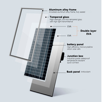 Panel Solar Monocristalino Tipo N Bifacial de Doble Vidrio de 580/585/590/595/600/605W, Módulo Fotovoltaico con Tecnología de Celdas Múltiples
