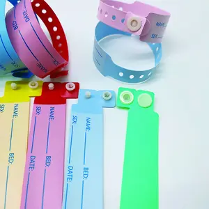 사용자 정의 부드러운 플라스틱 한 번 사용 손목 밴드 쓰기 가능한 비닐 식별 팔찌 어린이 pvc 팔찌