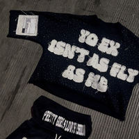 T-shirt ample surdimensionné personnalisé 100% coton French Terry Tee avec appliqué délavé, broderie, patch et strass pour homme