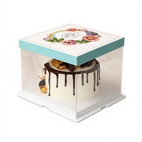Boîte à gâteau d'anniversaire de haute qualité, transparente en PET, 12 pouces, emballage de gâteau en PVC, boîtes en plastique transparentes