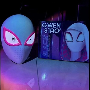 Máscara <span class=keywords><strong>de</strong></span> Spiderman <span class=keywords><strong>de</strong></span> Miles Morales y Gwen con Ojos Móviles, Regalo <span class=keywords><strong>de</strong></span> Navidad, Halloween, Máscara <span class=keywords><strong>de</strong></span> Superhéroe para Cosplay y Fiestas - Product Image 5