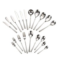 Ensemble de couverts en acier inoxydable 304, manche en forme de calebasse, poli miroir, compatible lave-vaisselle, qualité alimentaire, pour mariage, banquet, restaurant