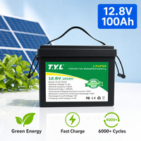 Paket Baterai Ion Lithium Prismatik T.Y.L Power Station Stable Solar Storage Ion Cell Pack BMS Kapasitas Tinggi Pengeluaran Daya 12.8V 100ah