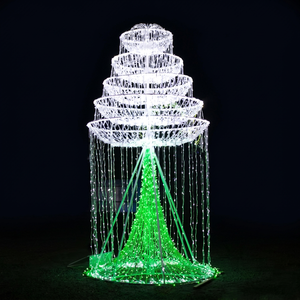 Lumières de fontaine de Noël à plusieurs niveaux : Créez un grand centre de table festif pour les centres commerciaux, les parcs et les expositions d'événements urbains - Product Image 1