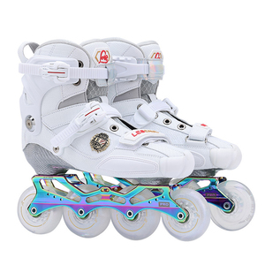 Patins à roulettes de slalom en fibre de carbone pour adultes, patins à roulettes de freestyle professionnels, cadre CNC, roulements ABEC, chaussures de patinage - Product Image 1
