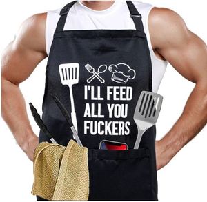 High Quality Adjustable Black Chef Cook Long <b>Apron</b> Cotton-Poly for Coffee Shop Bbq Grill <b>Kitchen</b> Use - Product Image 3