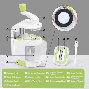 Salad Spinner spiralizer <span class=keywords><strong>Slicer</strong></span> và vắt tay hướng dẫn sử dụng rau Cutter <span class=keywords><strong>Slicer</strong></span> khoai tây <span class=keywords><strong>Slicer</strong></span> cho khoai tây chiên - Product Image 6
