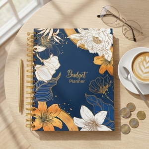 Agenda Finanziaria con Copertina Rigida e Rilegatura a Spirale, Pianificatore di Budget a 12 Mesi, Quaderno per Monitoraggio di Entrate e Spese - Product Image 5