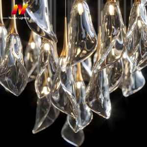 Sản Phẩm Mới Trong Nhà Sảnh Khách Sạn Hội Trường Cầu Thang Treo Ánh Sáng Mặt Dây Chuyền Thủy Tinh Hiện Đại Hoa Đèn Chùm - Product Image 6