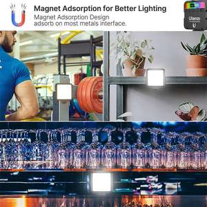 Ulanzi VL49 RGB Mini Luz de Video RGB Recargable, Luz LED para Cámara 360 °   Iluminación portátil a todo color para fotografía con 3 soportes de zapata fría - Product Image 6