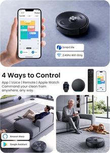 Robot Aspirador y Fregador Liberbot Q10 al por Mayor, Succión Potente, Motor de Cepillo, 200 Minutos de Autonomía, Autocargable, para Suelos Duros y Alfombras - Product Image 4