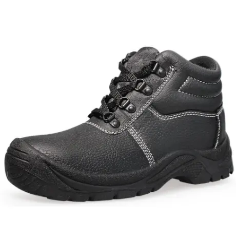 Black ankle safety shoes for men Work steel toe security safety boots Waterproof Leather S3 safety shoes