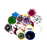 Jeton de poker en plastique coloré personnalisé jetons de jeu de société standard Jeton de poker vierge pour le jeu